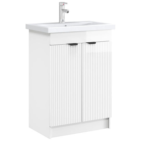 vidaXL Πάγκος χωρίς Νιπτήρα Μ56xΒ37.5xΥ81cm Λευκό