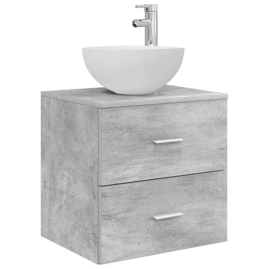 vidaXL Πάγκος χωρίς Νιπτήρα Μ49.5xΒ41xΥ64.5cm Γκρι Σκυροδέματος