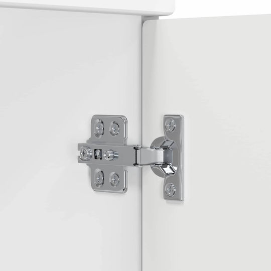 vidaXL Bancă Fără Lavoar cu Oglindă M54xA35xÎ83cm Alb