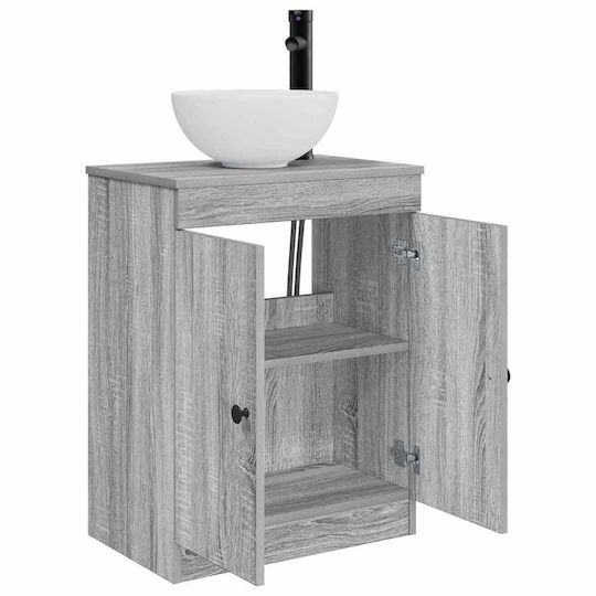 vidaXL Păgk fără Lavoar cu Oglindă M54xA35xÎ83cm Gri