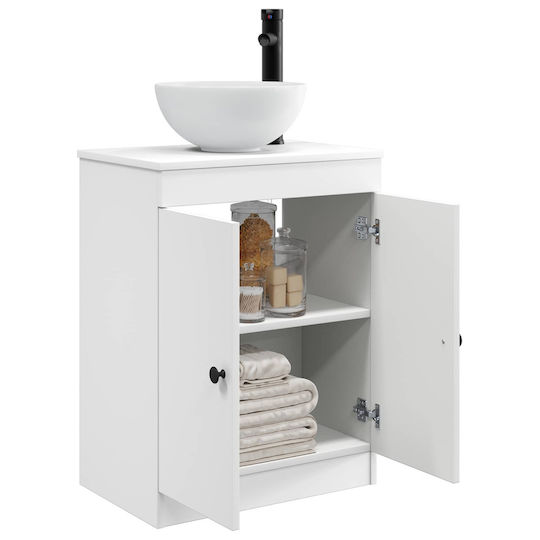 vidaXL 890114 Bathroom Vanity Unit without Sink with Mirror M54xB35xH83cm White