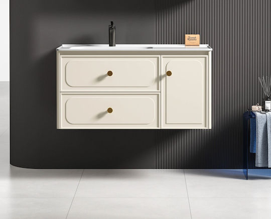 Martin Πάγκος χωρίς Νιπτήρα Μ80xΒ48.5xΥ48cm Ivory White Martin Πάγκος χωρίς Νιπτήρα Μ80xΒ48.5xΥ48cm Ivory White