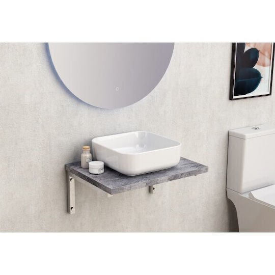 Inter Ceramic Πάγκος χωρίς Νιπτήρα Μ61xΒ46xΥ3cm Γκρι Inter Ceramic Πάγκος χωρίς Νιπτήρα Μ61xΒ46xΥ3cm Γκρι