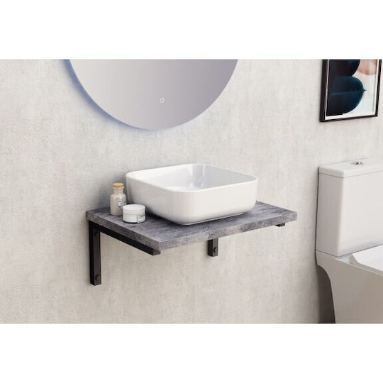 Inter Ceramic Πάγκος χωρίς Νιπτήρα Μ61xΒ46xΥ3cm Γκρι