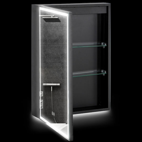 HomCom Waschtisch ohne Waschbecken mit Spiegel Black