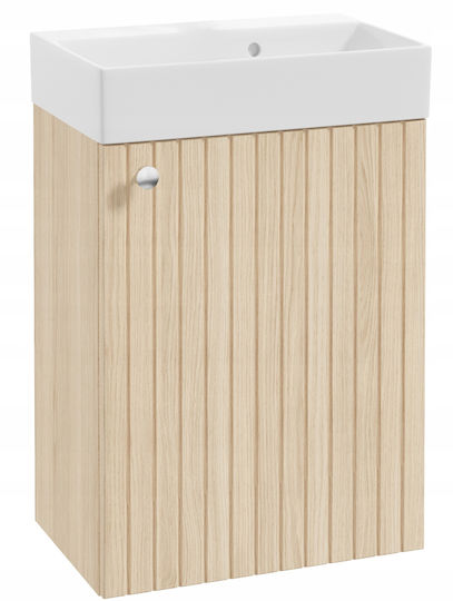 DomoDomo Bathroom Vanity Unit With Sink M50xL30xH70cm Oak DomoDomo Bathroom Vanity Unit With Sink M50xL30xH70cm Oak