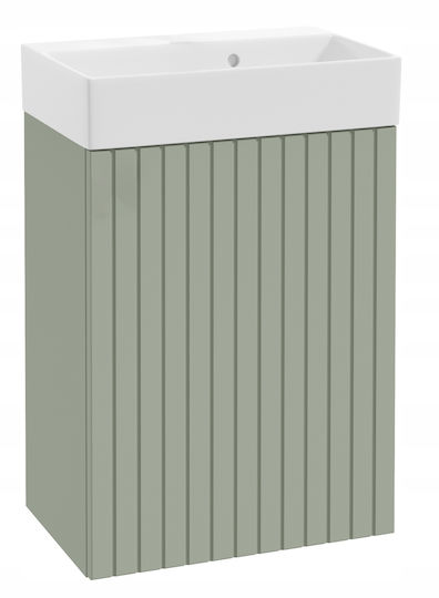 DomoDomo Bathroom Vanity Unit With Sink M50xD30xH70cm Eucalyptus DomoDomo Bathroom Vanity Unit With Sink M50xD30xH70cm Eucalyptus