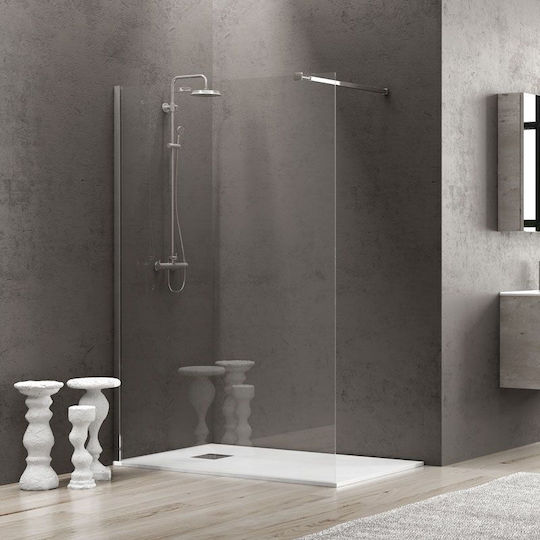 Karag Walkin 1 Διαχωριστικό Ντουζιέρας 60x200cm Clear Glass Cromo