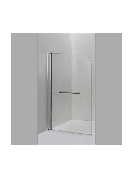Crown 4631840 Divider de verandă Cada de baie 85x140cm Sticlă transparentă Chrome