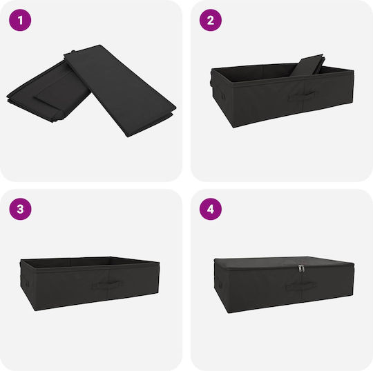 vidaXL Текстилна Кутия За Съхранение На Дрехи В Сив Цвят 70x40x18cm 6 Броя