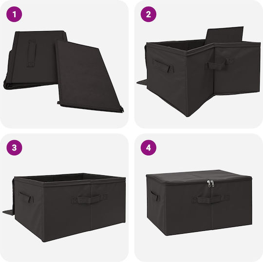 vidaXL Fabric Clothing Storage Box in Gray Color 60x43x35cm 6 Pieces