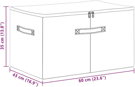 vidaXL Fabric Clothing Storage Box in Gray Color 60x43x35cm 6 Pieces