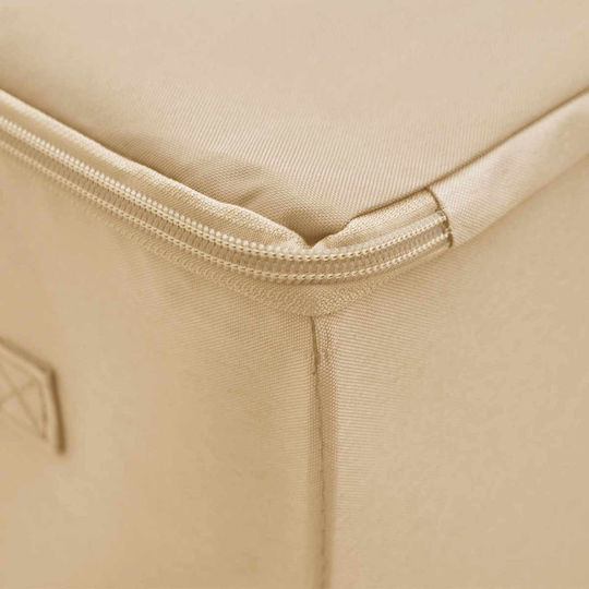 vidaXL Fabric Clothing Storage Box in Beige Colour 90x48x15cm