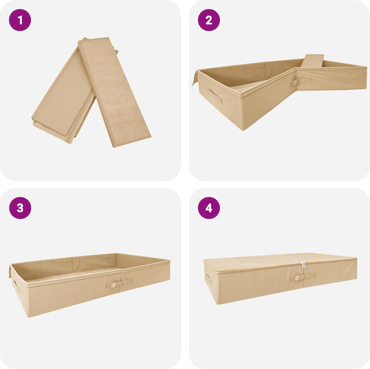 vidaXL Fabric Clothes Storage Box in Beige Colour 90x48x15cm 2 Pieces