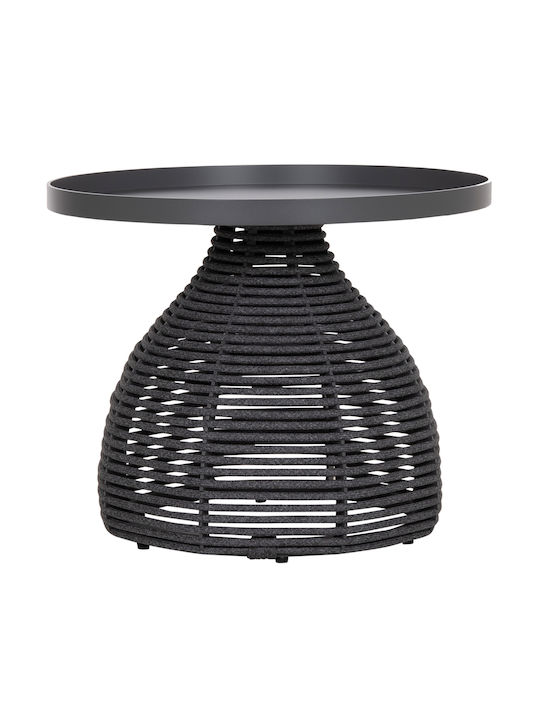 Round Side Coffee Table Driscoll Aluminum Grey W55xD55xH45cm
