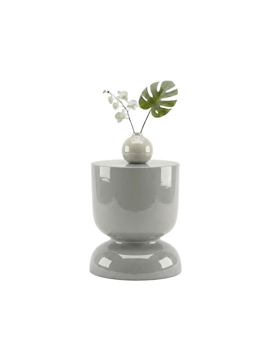 Măsuță Laterală Rotundă Metalică Gri M36xL36xÎ46cm