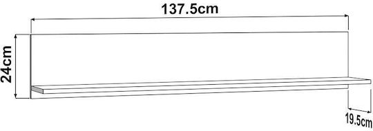 Ράφι Marron Zp Artisan 138x20x24εκ.