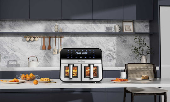Kraft & Dele Air Fryer с Двойна Подвижна Кошница 9л Черен KD4179