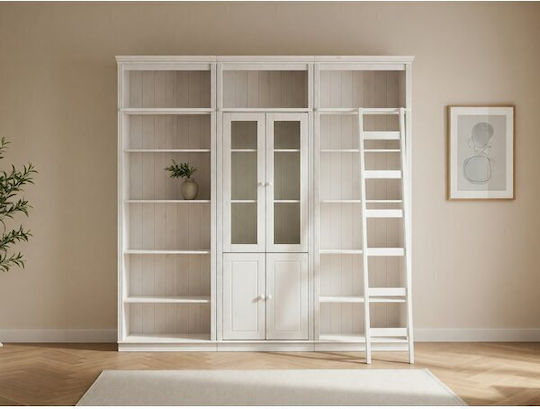 Bibliothek Saltoro 126 Weiß, Kiefer 222x34x223cm