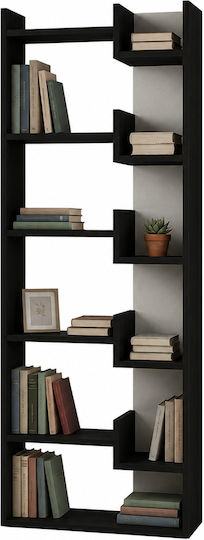 Bibliotecă Oppa Antracit / Alb 60x22x162cm
