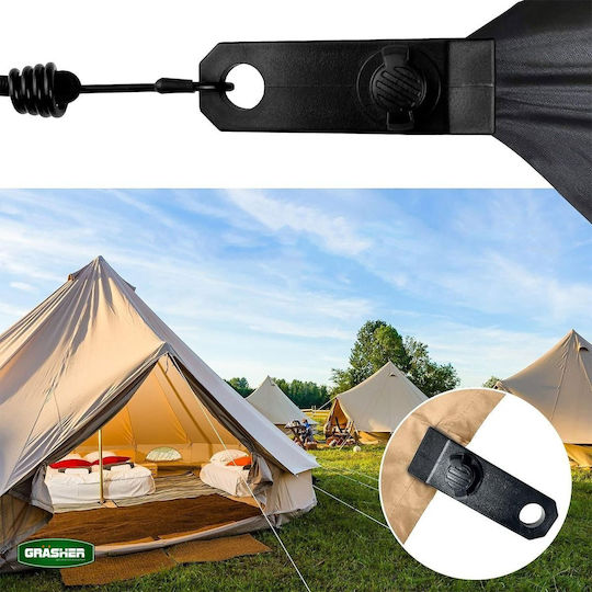 Grasher Plastic Screw Clips Black Tarpaulins Shade Nets 10 Pieces