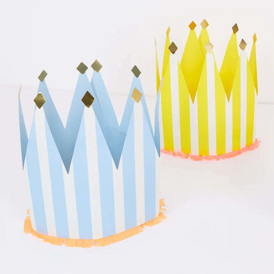Party Hats Children's Party Crown Striped 8 Pieces