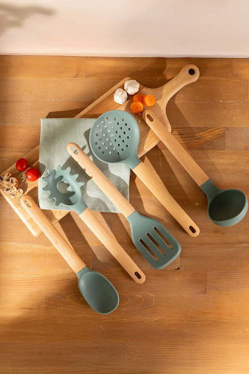 SteweHome SteweHome Bamboo Kochgeschirr-Set Für Bedienung Mit Ständer In Grün