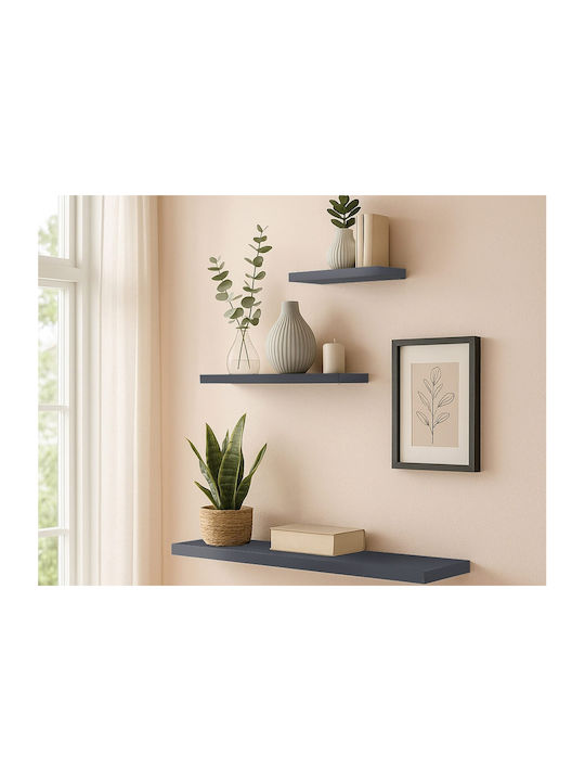 Wall Shelf Homea Anthracite 75x22.8x3.4cm