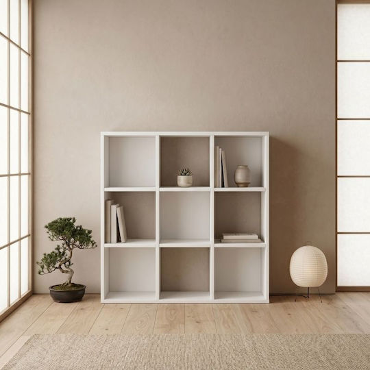 Етажерка Cube Бяла 90x30x90см