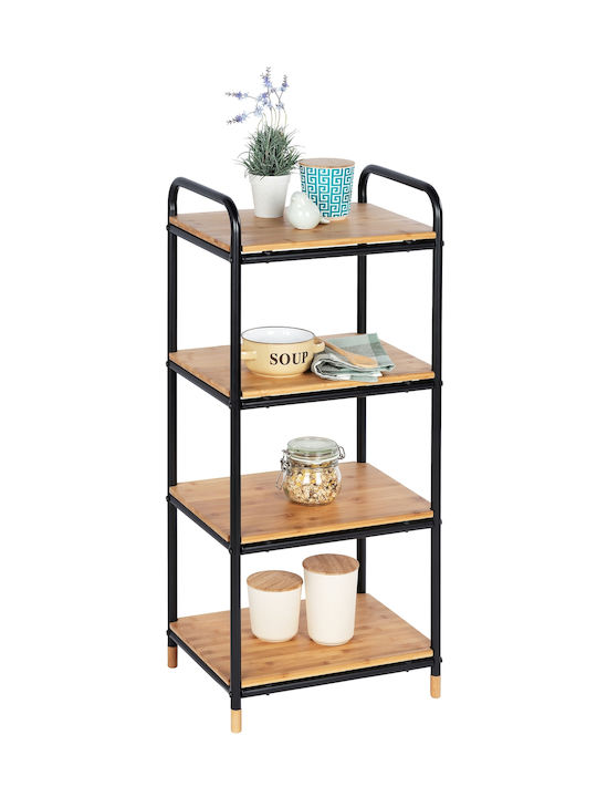Loft Bookcase Natural Black 72x33.5x92.5cm