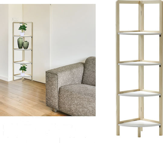 Eckbücherschrank 27x27x108.5εκ. White