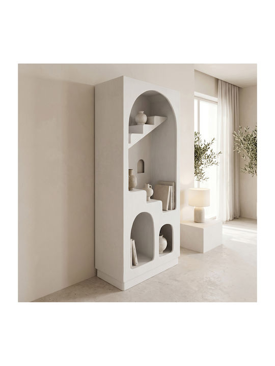Bücherregal Boolten Weiß 80x38x190cm