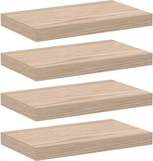 Shelves Wall 4pcs 40x23.5x4cm Coffee Shelves Wall 4pcs 40x23.5x4cm Coffee