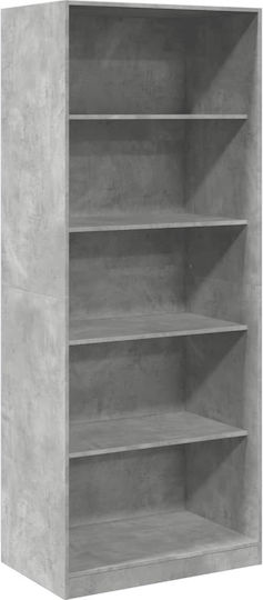 Grey Bookcase 80x50x200cm Grey Bookcase 80x50x200cm