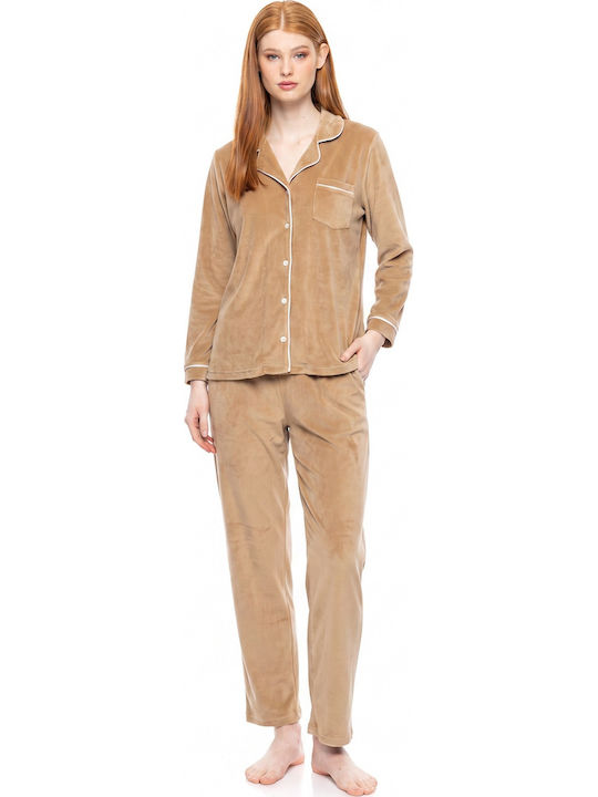 Pink Label Winter Damen Pyjama-Set Yacht Blue