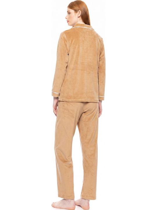 Pink Label Winter Damen Pyjama-Set Yacht Blue