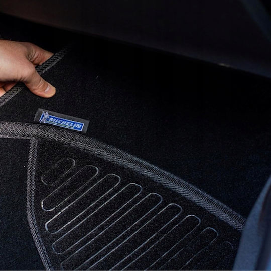 Michelin Satz Vorder- und Hintermatten Universal 4Stück aus Teppichboden Schwarz