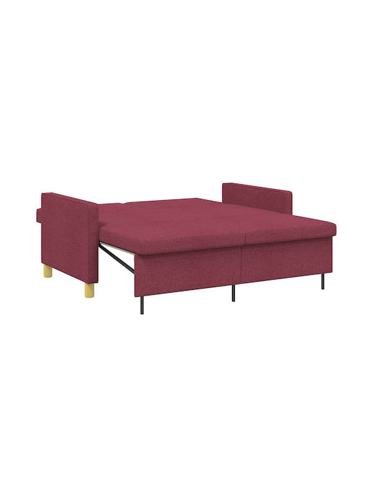 Γωνιακός Καναπές Κρεβάτι Κόκκινο 154x94.5x80.5εκ.