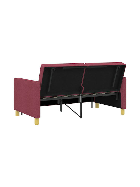 Γωνιακός Καναπές Κρεβάτι Κόκκινο 154x94.5x80.5εκ.