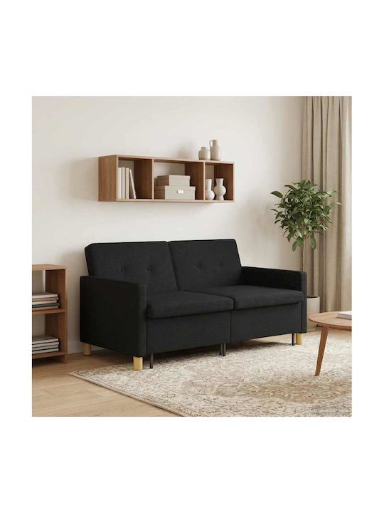 Corner Couch Bed Black 154x94.5x80.5cm