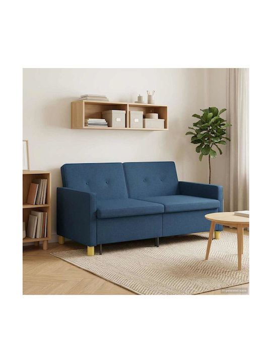 Γωνιακός Καναπές Κρεβάτι Μπλε 154x94.5x80.5εκ.