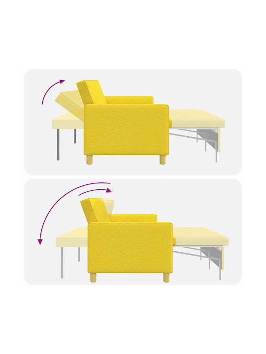 Ecksofa Schlafsofa Gelb 154x94.5x80.5cm