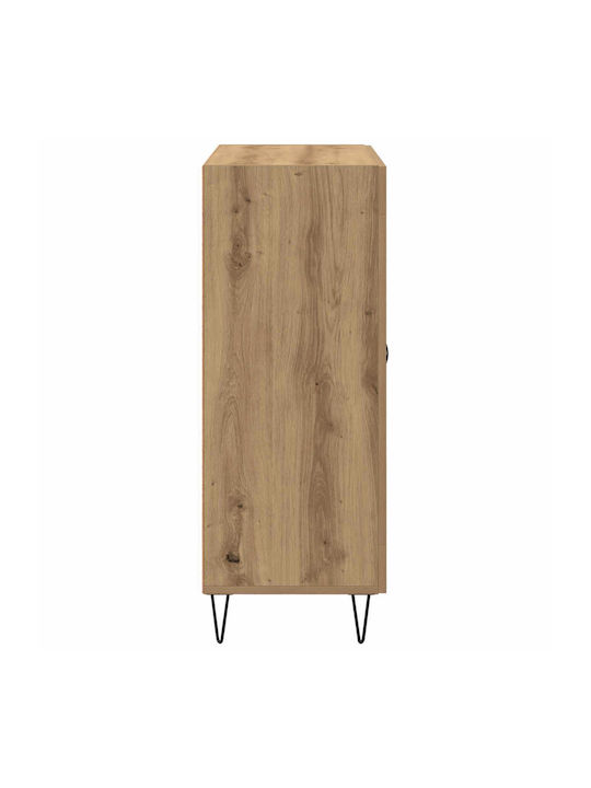 Sideboard aus Holz & Metall mit Schubladen Eiche 69.5x34x90cm