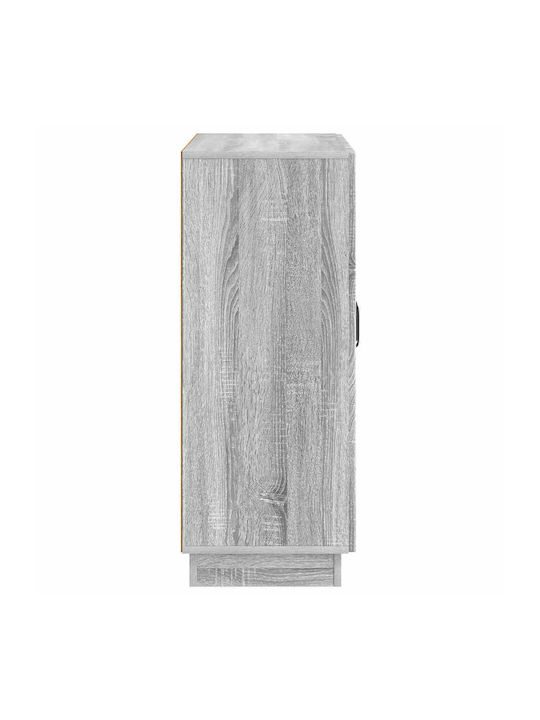 Bufet Din Lemn cu Sertare Gri 66x34.5x87cm
