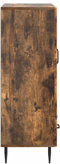Sideboard from Wood & Metal with Drawers Brown 66x34.5x95cm