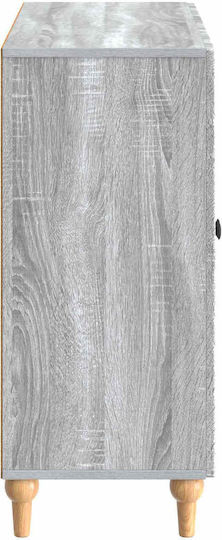 Μπουφές Ξύλινος Γκρι 89x34.5x80cm