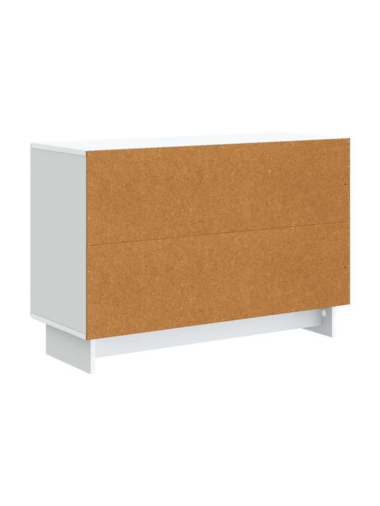 Bufet Din Lemn cu Sertare Alb 89x34.5x60cm