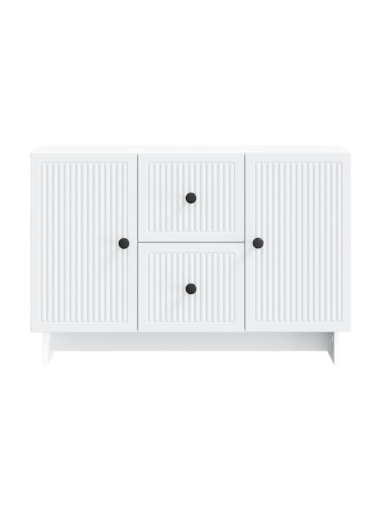 Bufet Din Lemn cu Sertare Alb 89x34.5x60cm