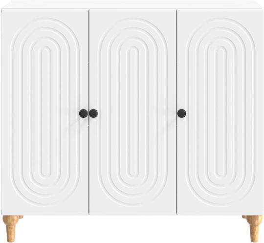 Holzsideboard Weiß 89x34,5x80cm