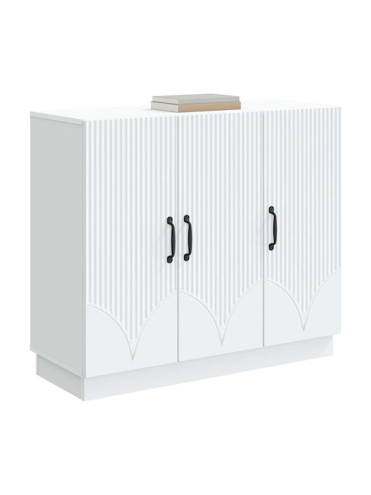 Wooden Sideboard White 89x34.5x77cm